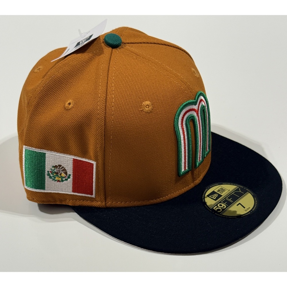 NEW ERA 59FIFTY - Fitted Brown Mexico World Baseball Classic - Size 7 - NWT NEW